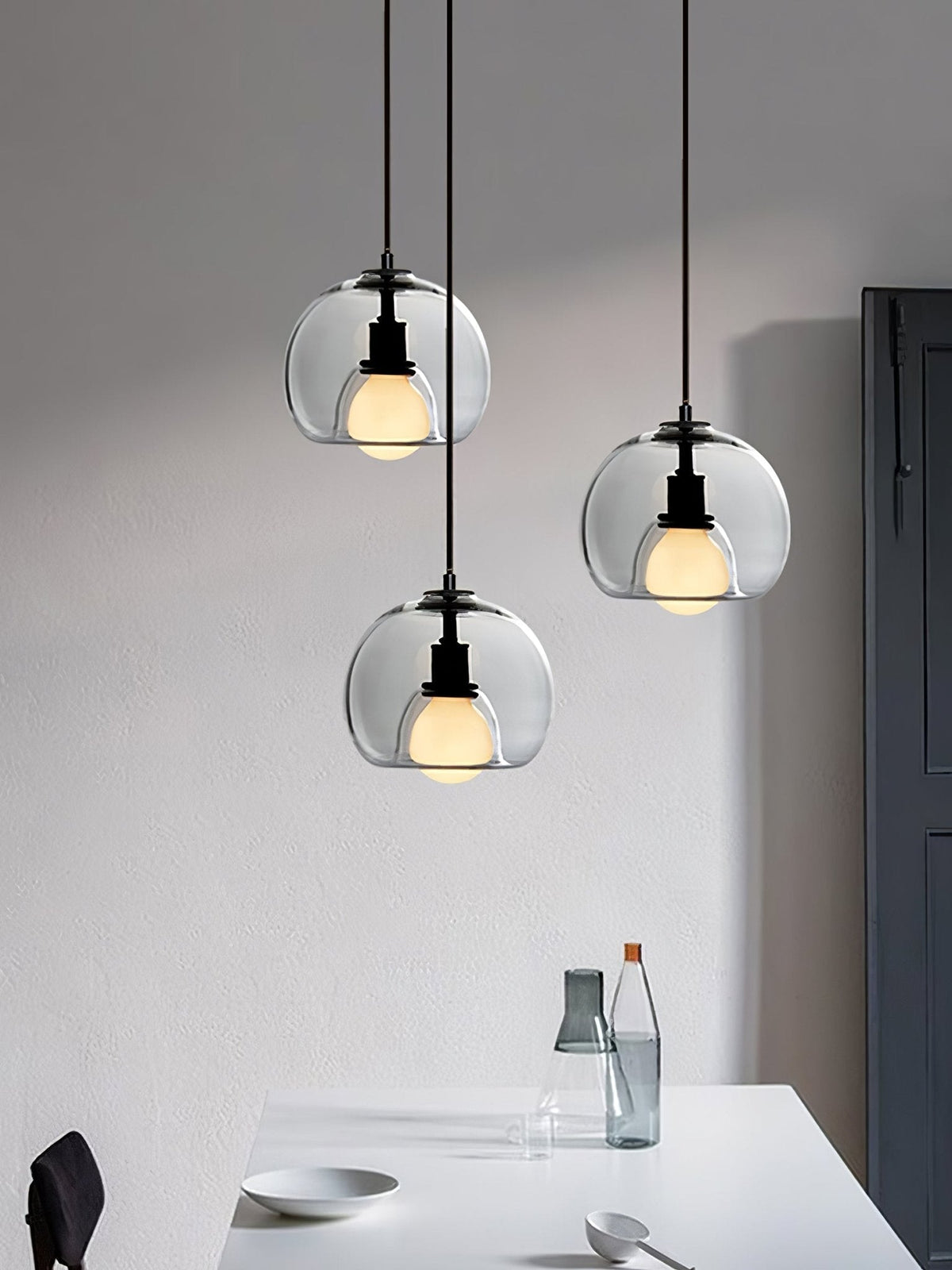 Eamver moderne pendellampe i glas