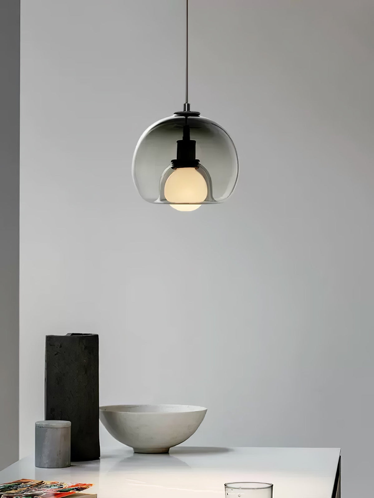 Eamver moderne pendellampe i glas