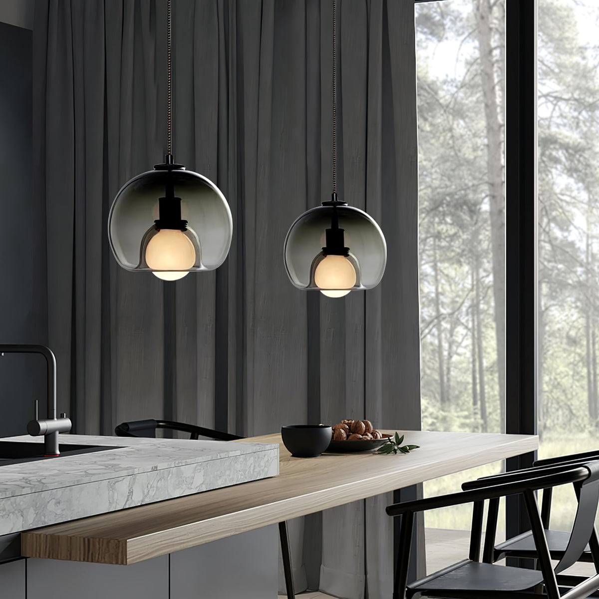 Eamver moderne pendellampe i glas