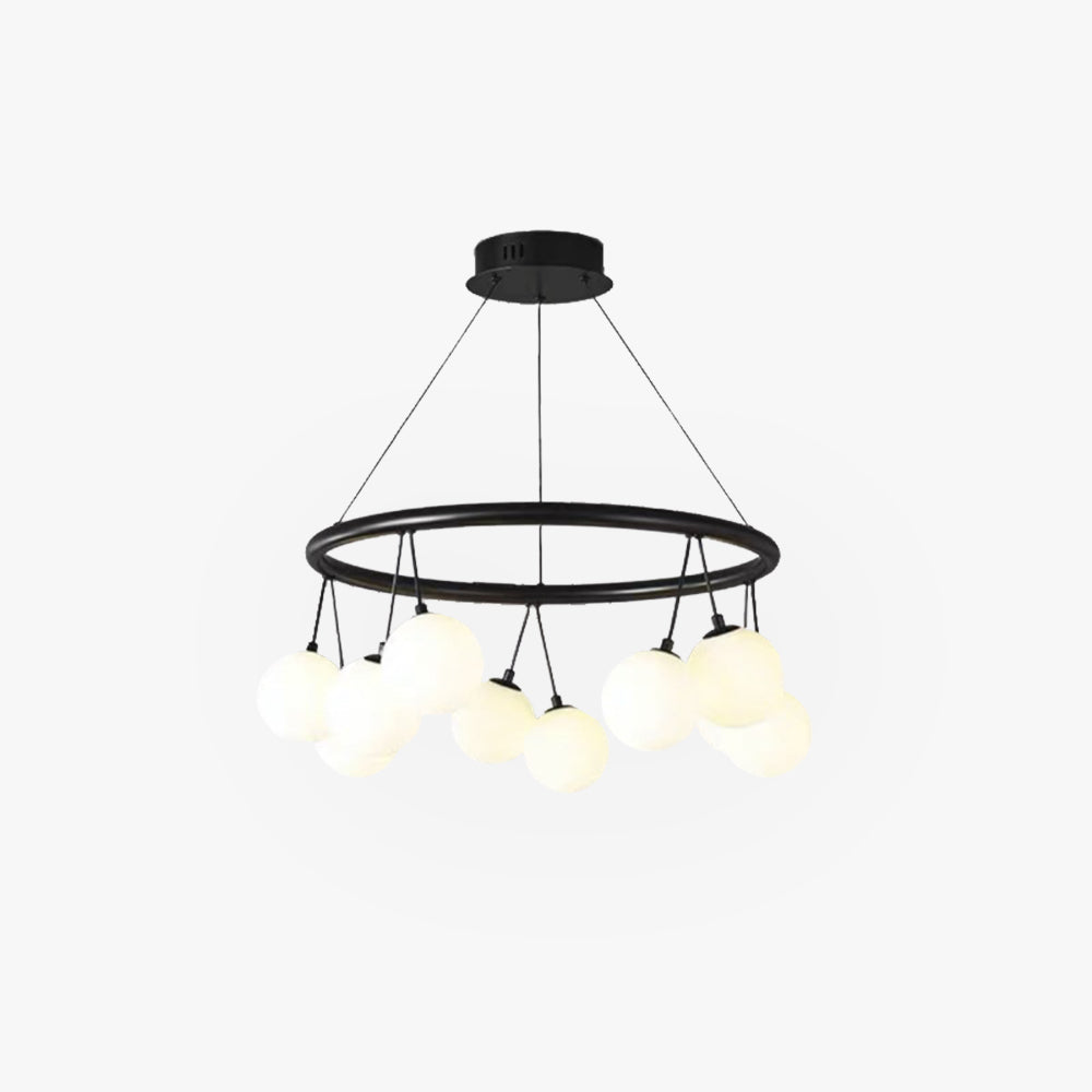 Valentina Nordic LED Chandelier Black Metal/Glass Dining/Living Room/Bedroom