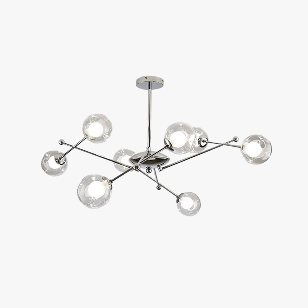 Valentina Modern LED Chandelier Chrome Glass Living Room/Bedroom