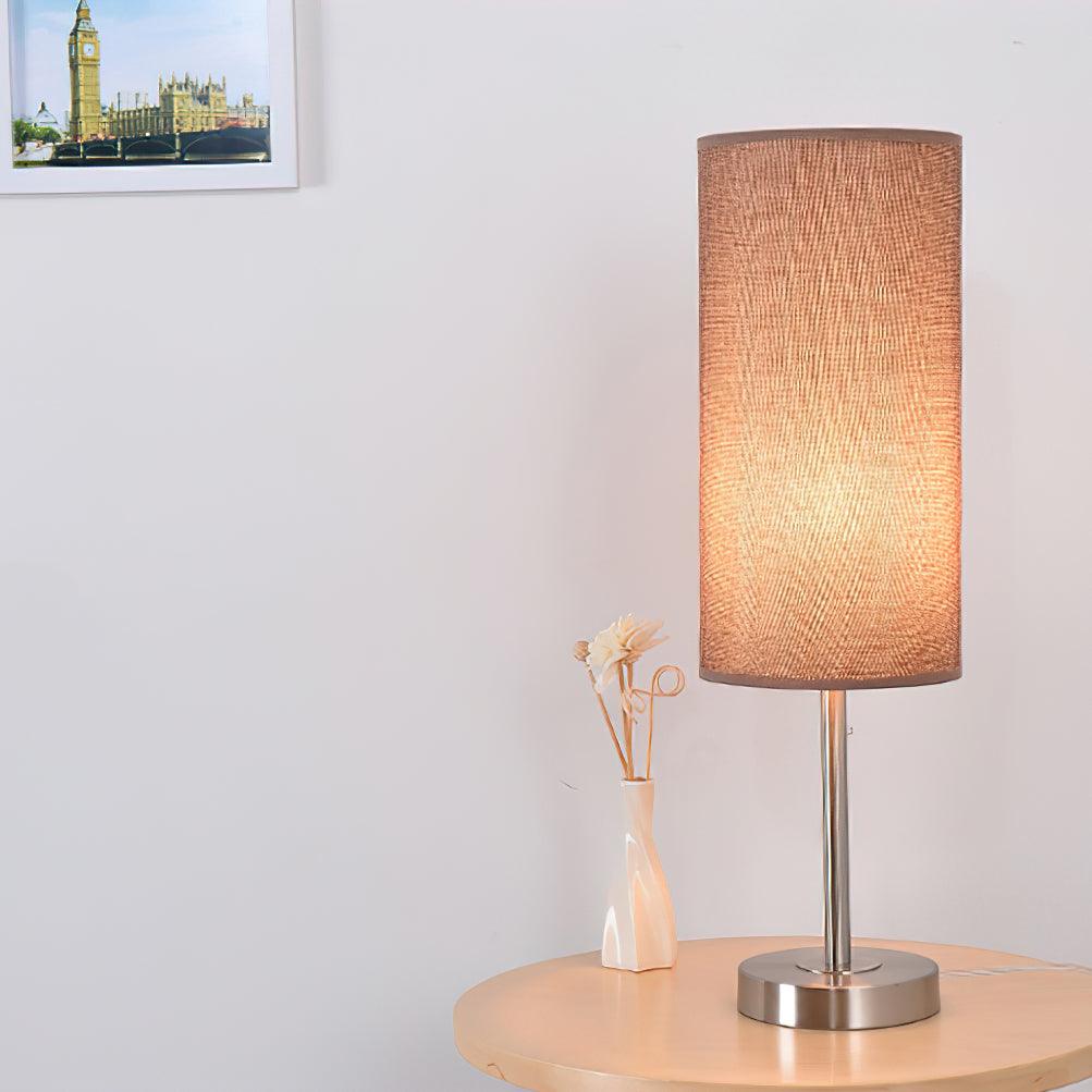 Candeeiro de mesa minimalista em tecido Brirel