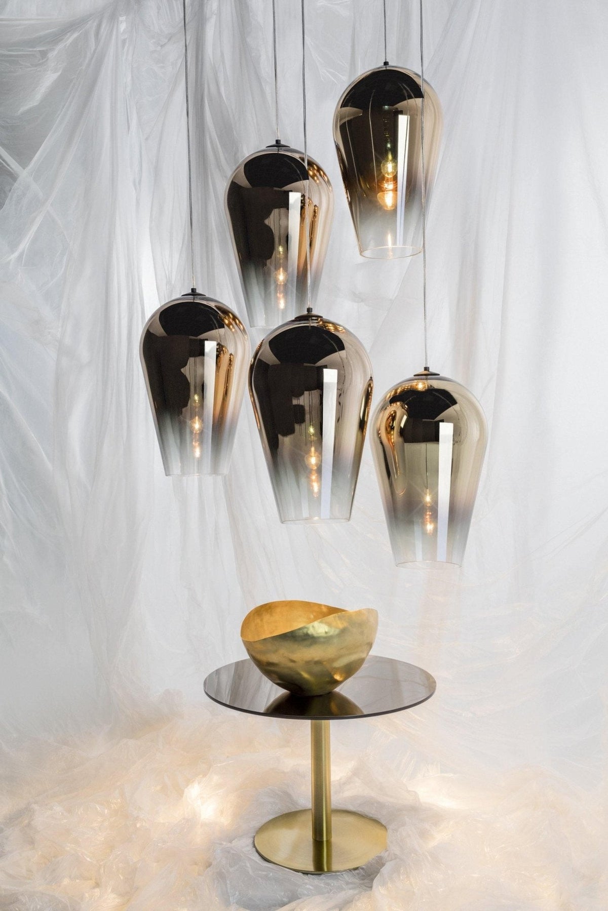 Adler modern pendellampa i glas