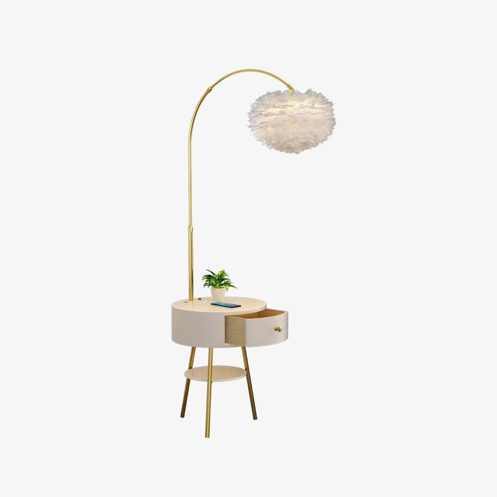 Navoic golvlampa i marmor och trä