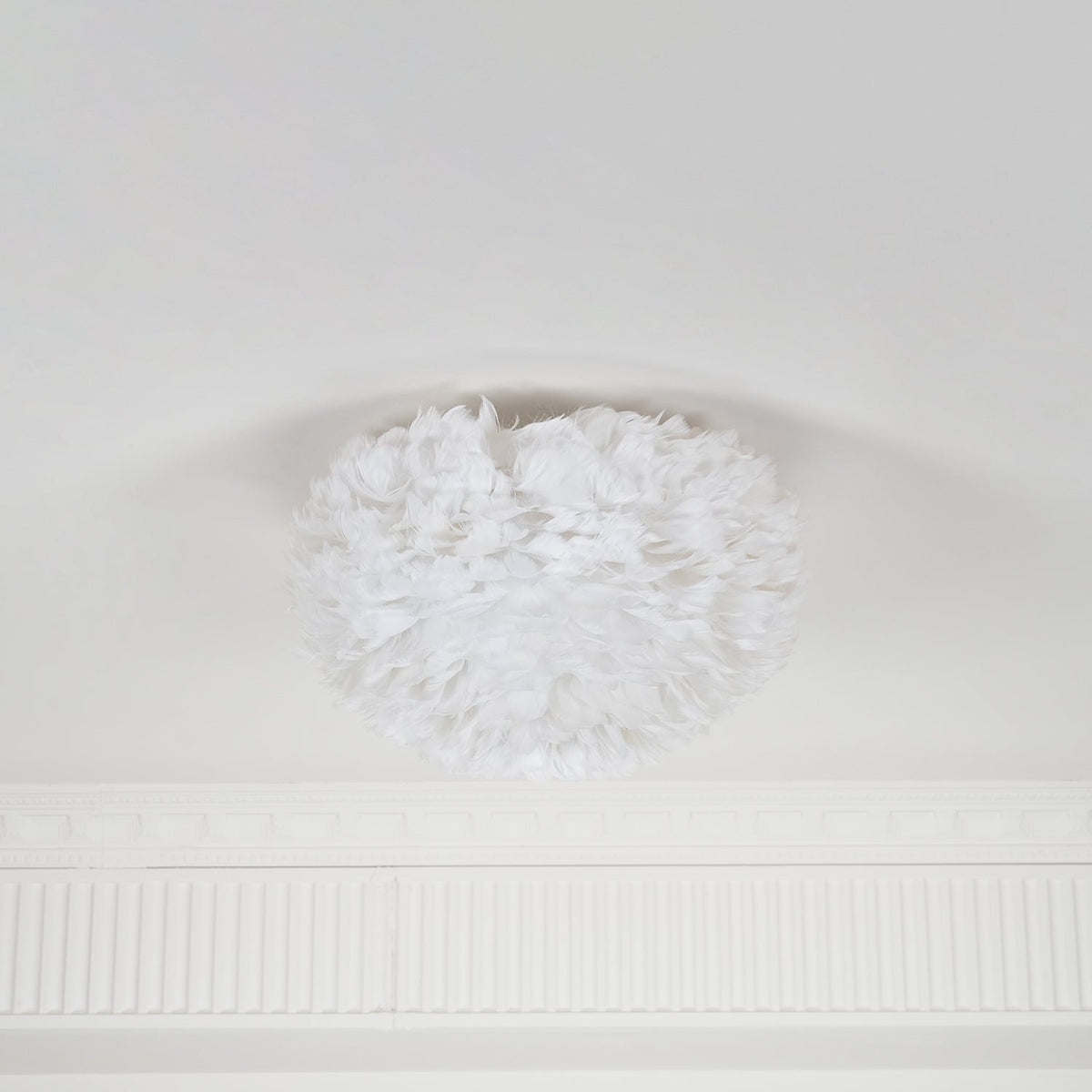 Zalore eksklusiv nordisk kunstnerisk loftlampe med fjer