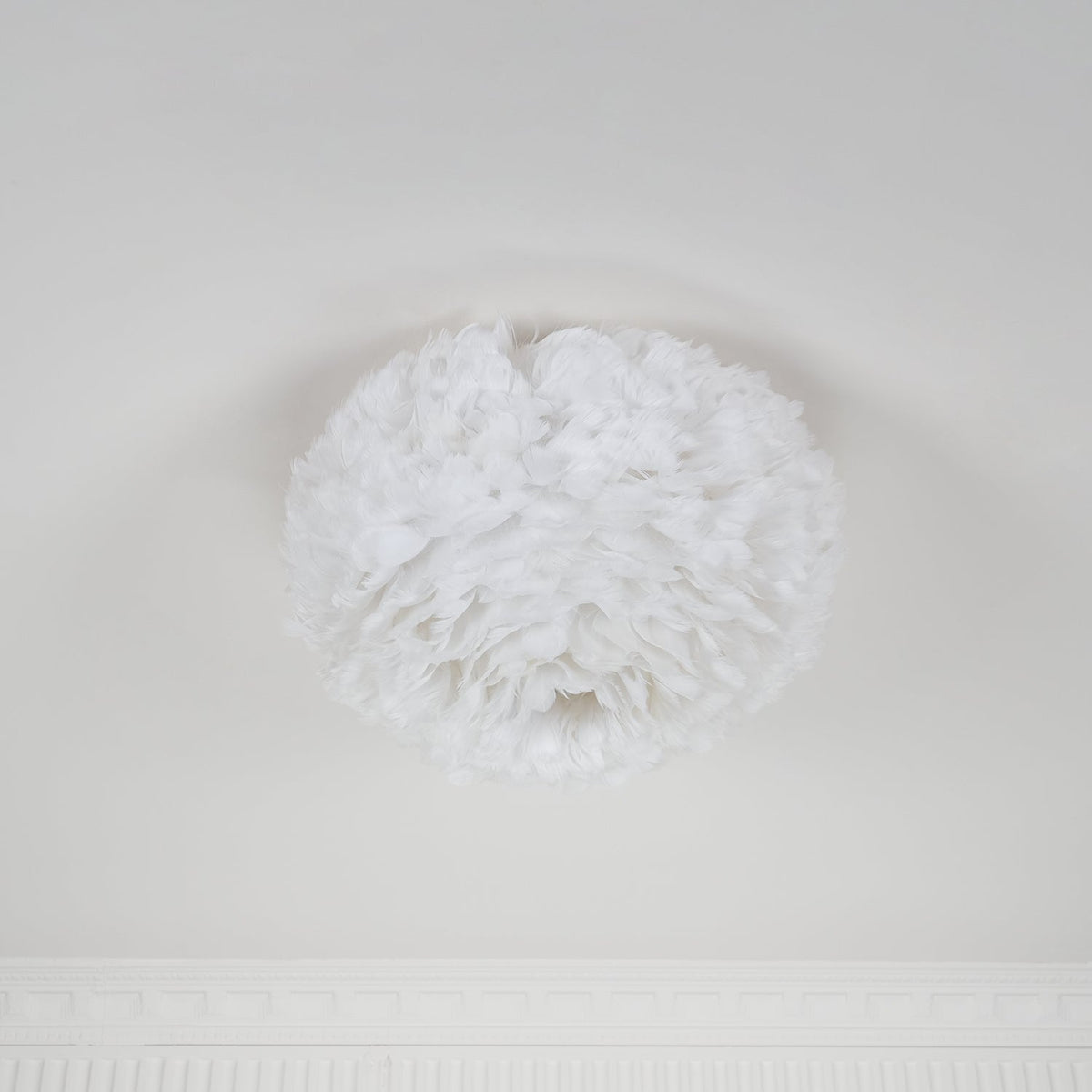 Zalore eksklusiv nordisk kunstnerisk loftlampe med fjer