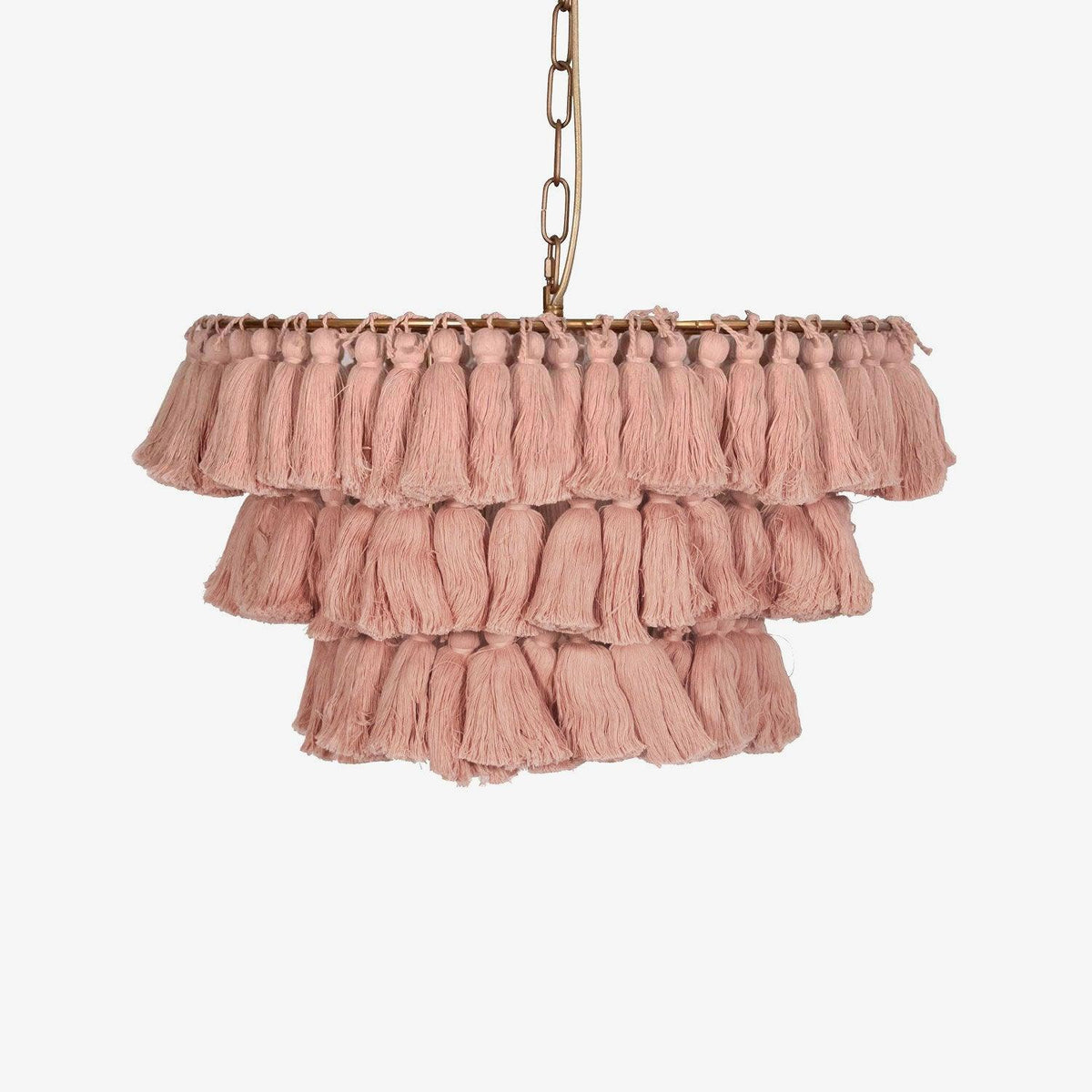 Arixo lyserød bohemisk chic lysekrone