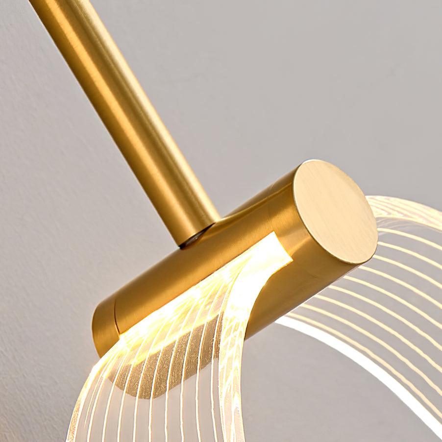 Aplique de parede Warren moderno e minimalista em latão com LED