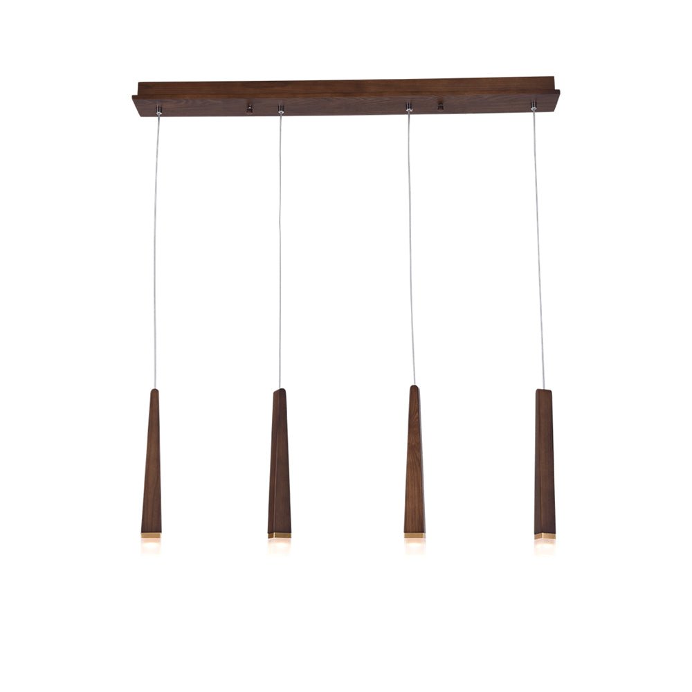 Sylielle ljuskrona i trä med vedpinneinspirerad design