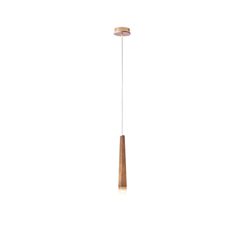 Sylielle ljuskrona i trä med vedpinneinspirerad design
