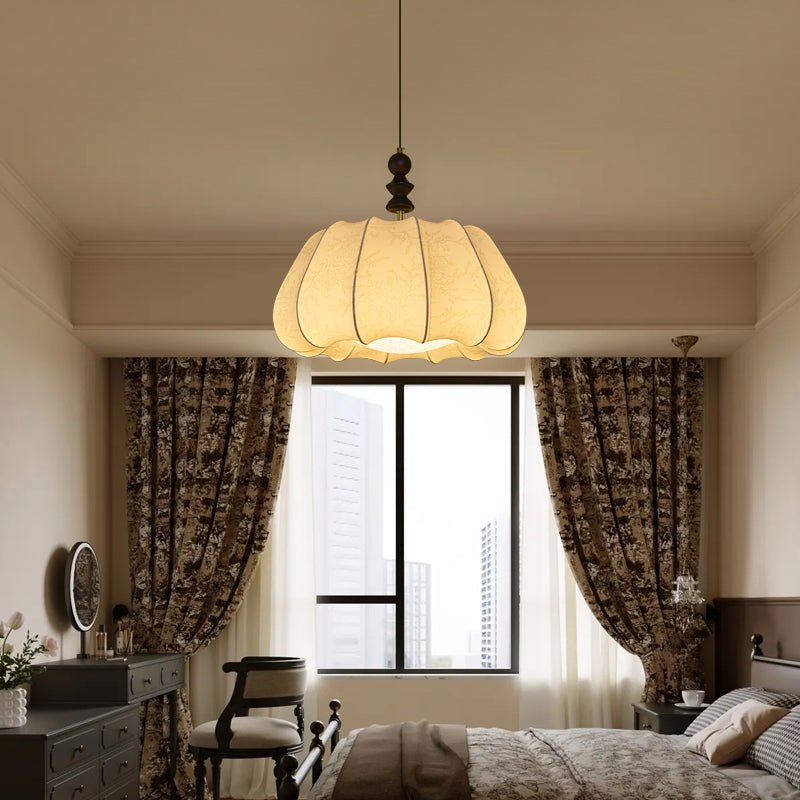 Asolira elegant vintage-pendellampe i træ