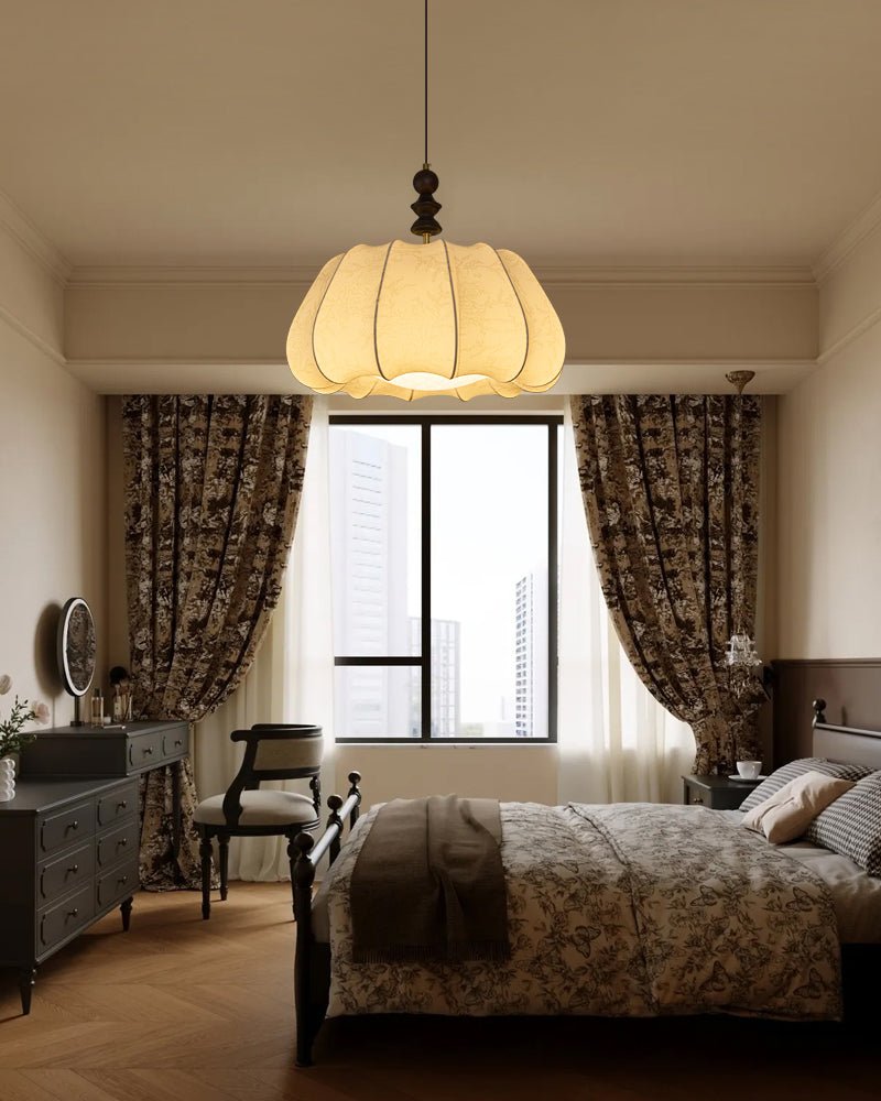 Asolira elegant vintage-pendellampe i træ