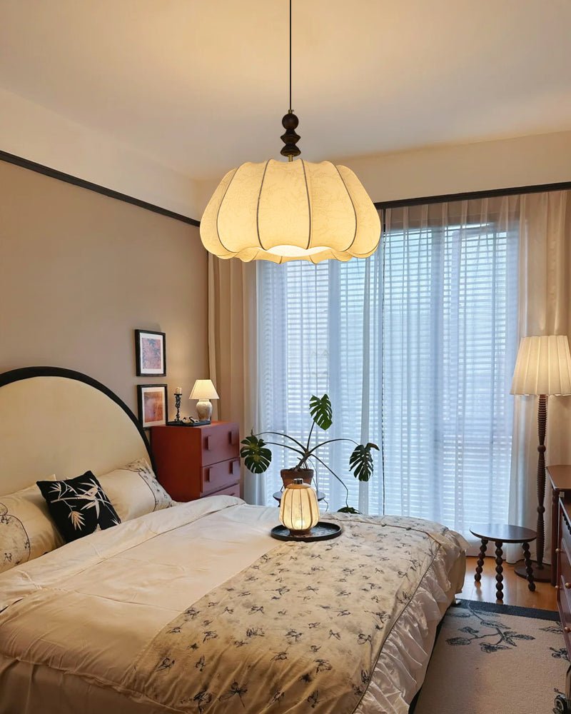 Asolira elegant vintage-pendellampe i træ