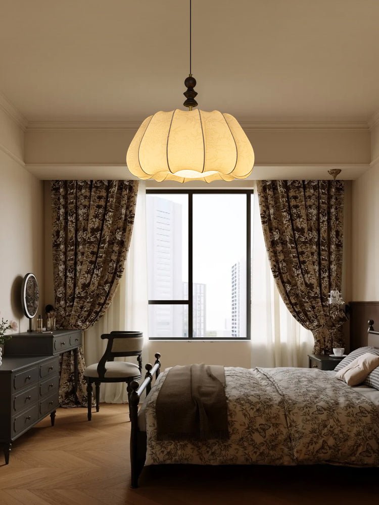 Asolira elegant vintage-pendellampe i træ