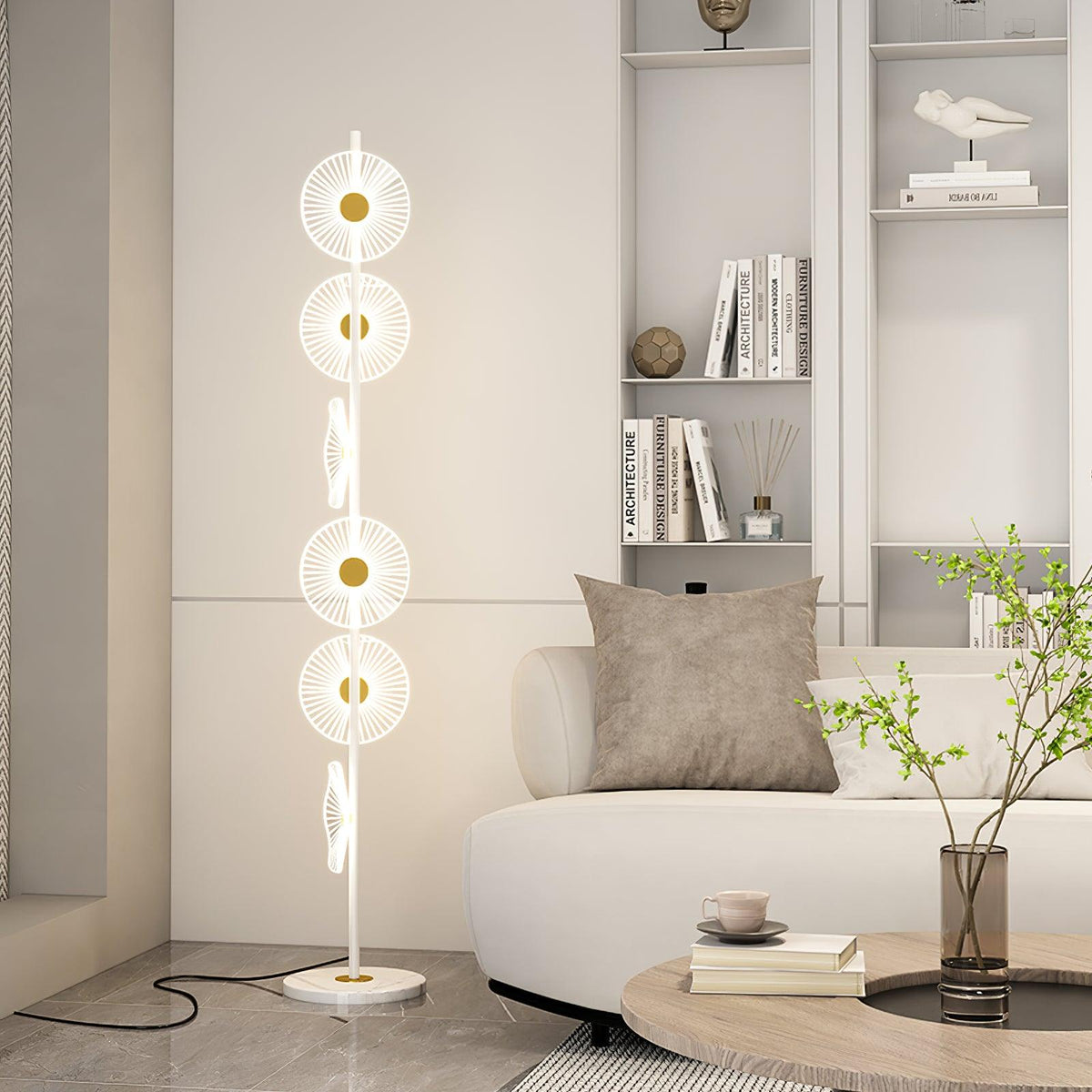 Petaira luksusgulvlampe i marmor