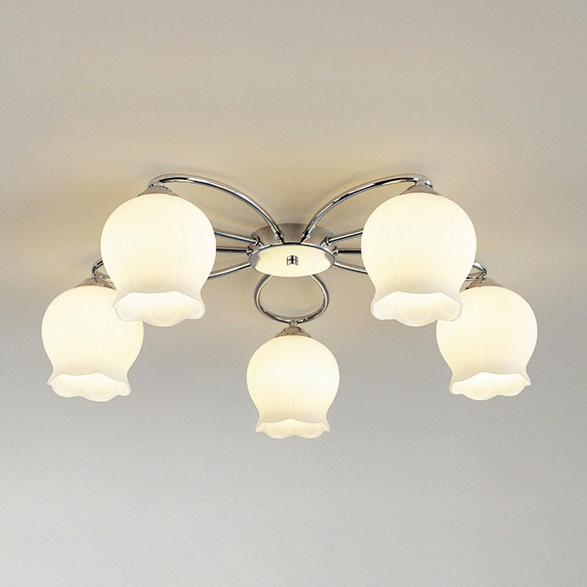Oldore taklampa i glas med exklusiv elegant blommig design