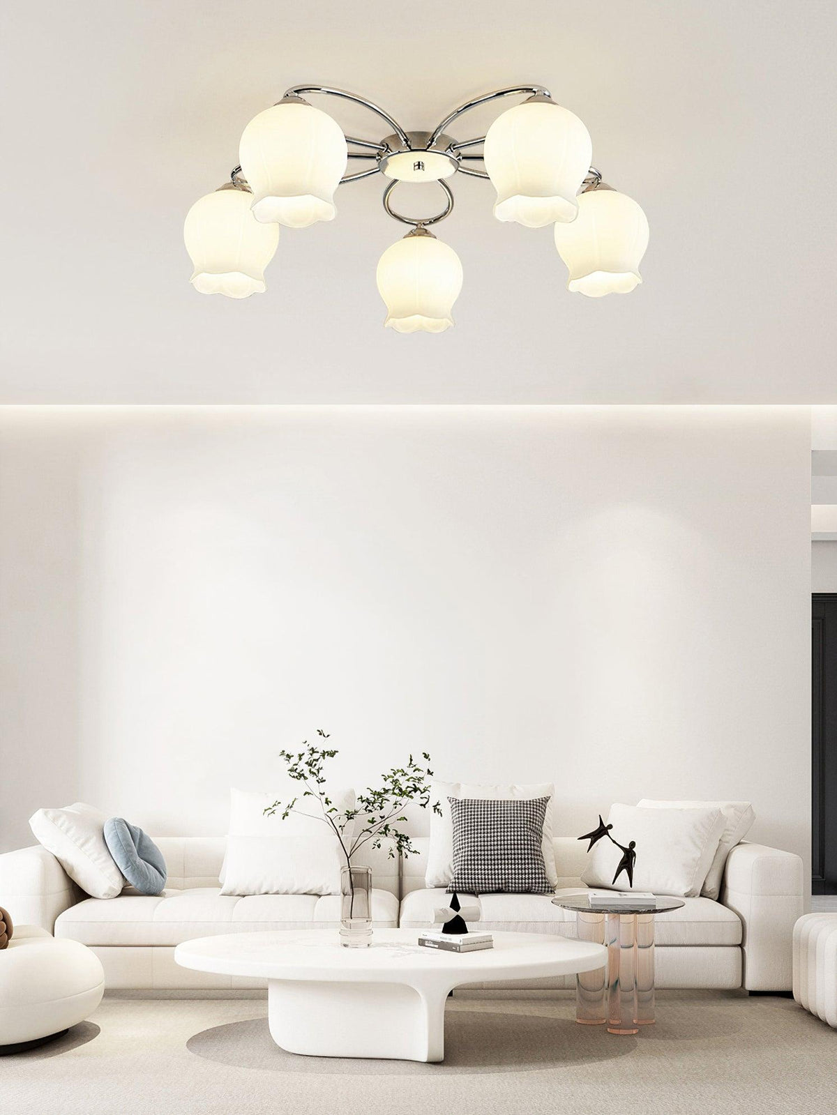 Oldore taklampa i glas med exklusiv elegant blommig design