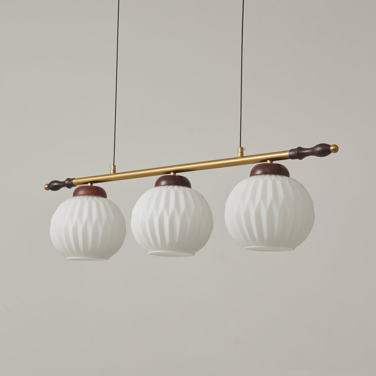 Huna vintage-pendellampe i glas