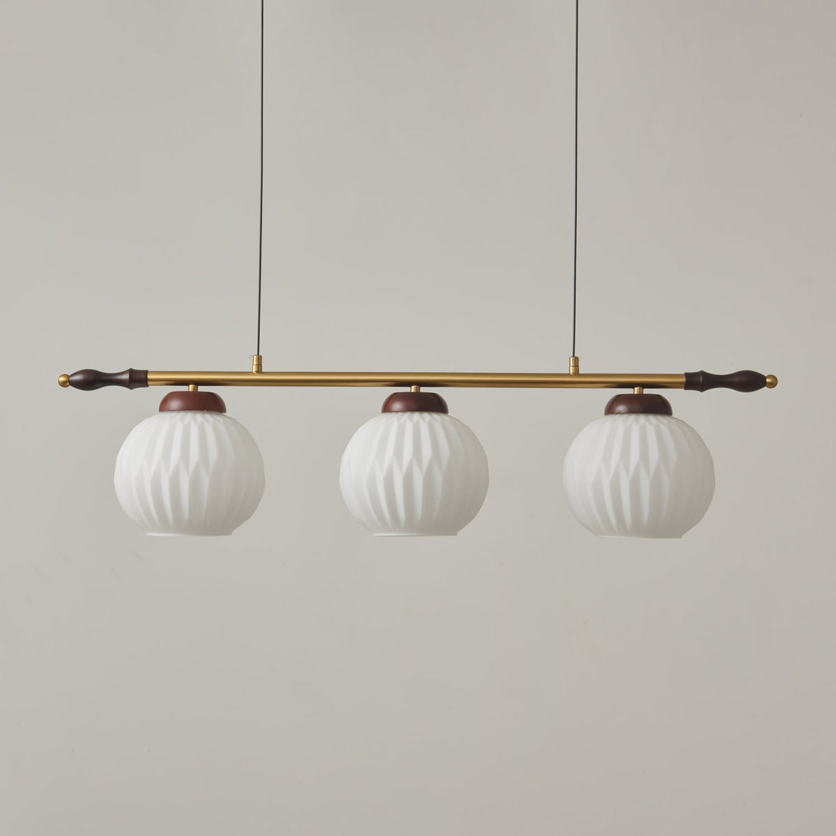 Huna vintage-pendellampe i glas