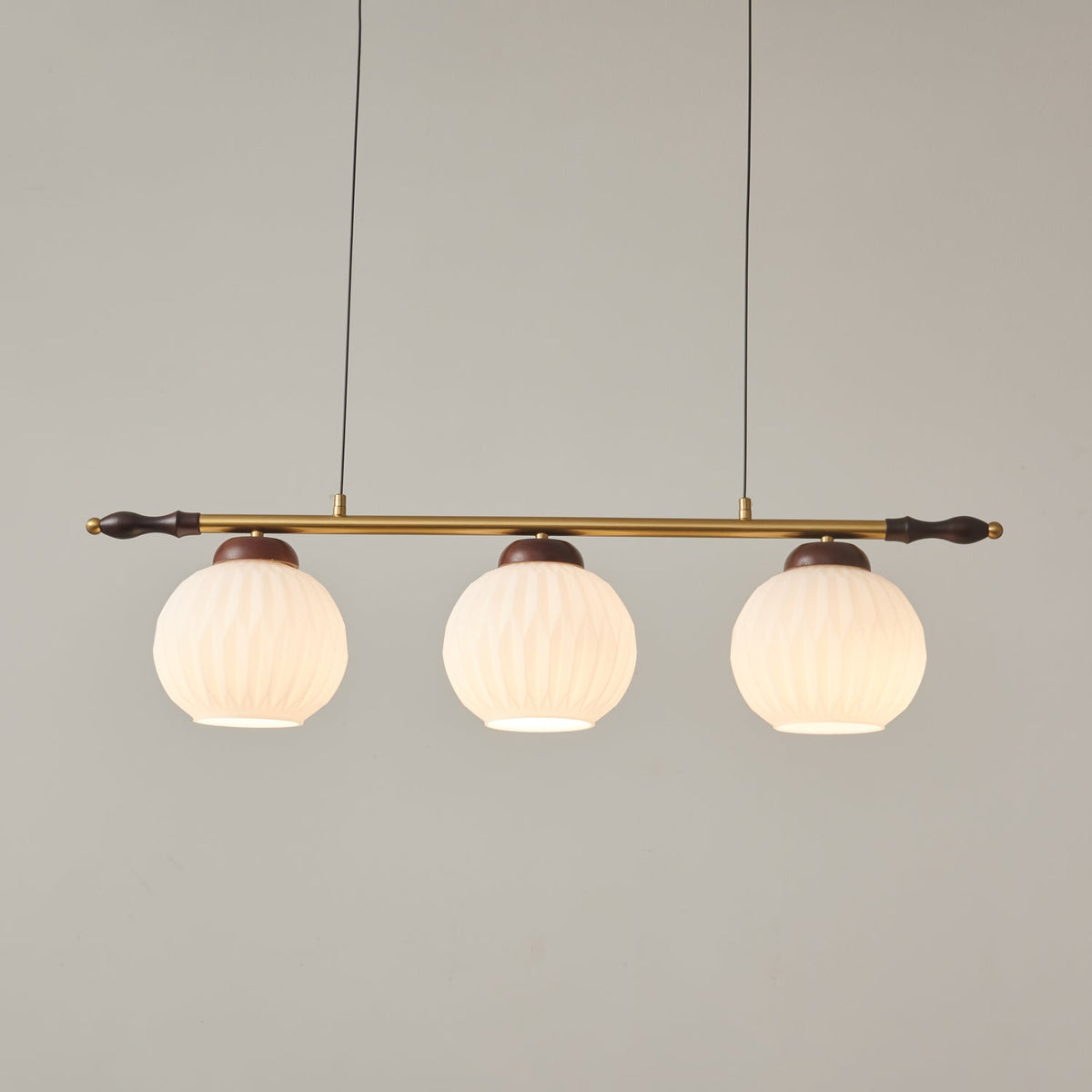 Huna vintage-pendellampe i glas
