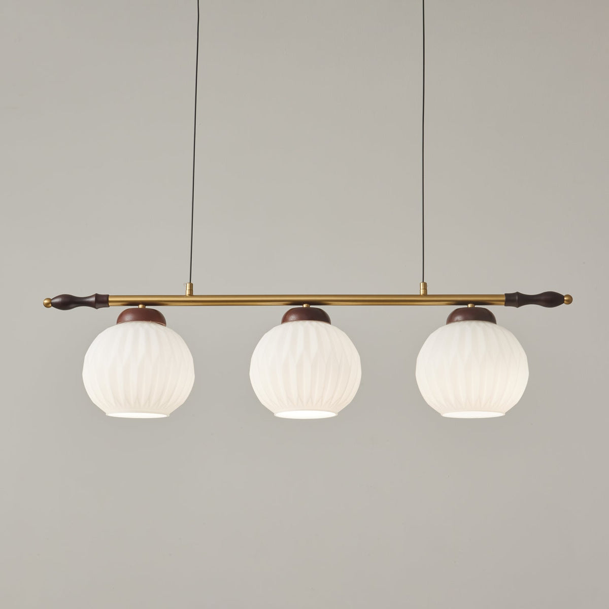 Huna vintage-pendellampe i glas