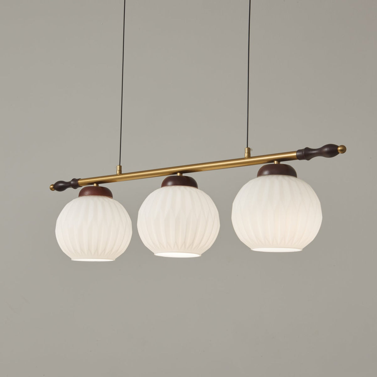 Huna vintage-pendellampe i glas