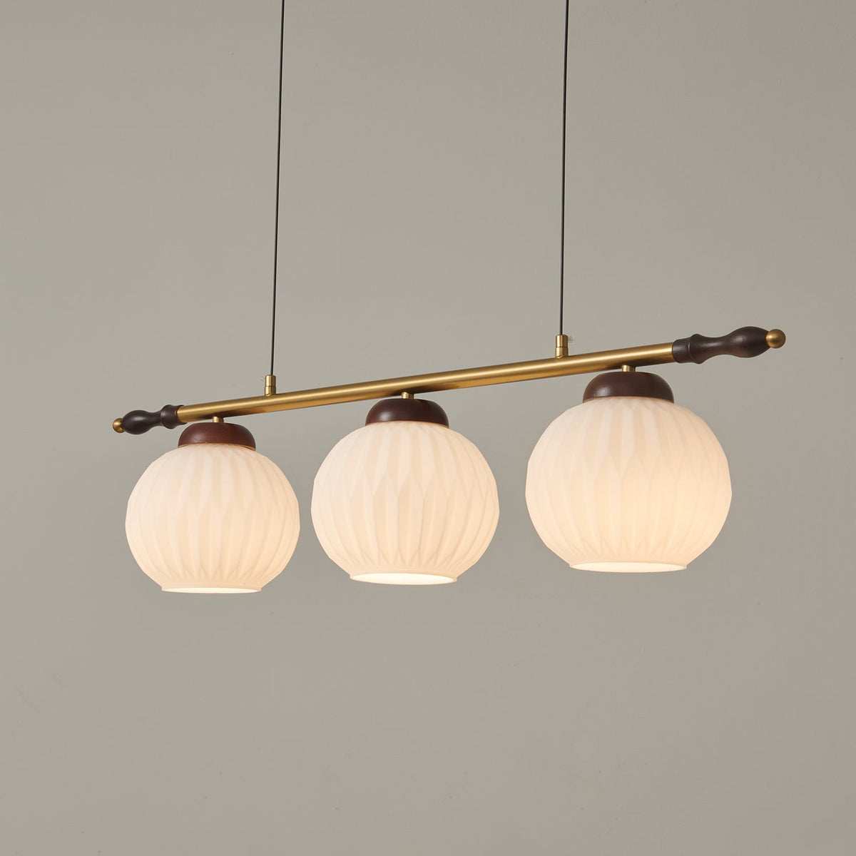 Huna vintage-pendellampe i glas
