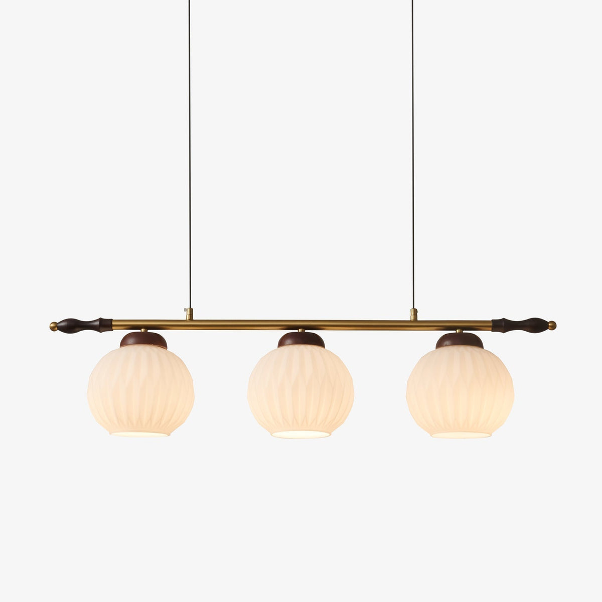 Huna vintage-pendellampe i glas