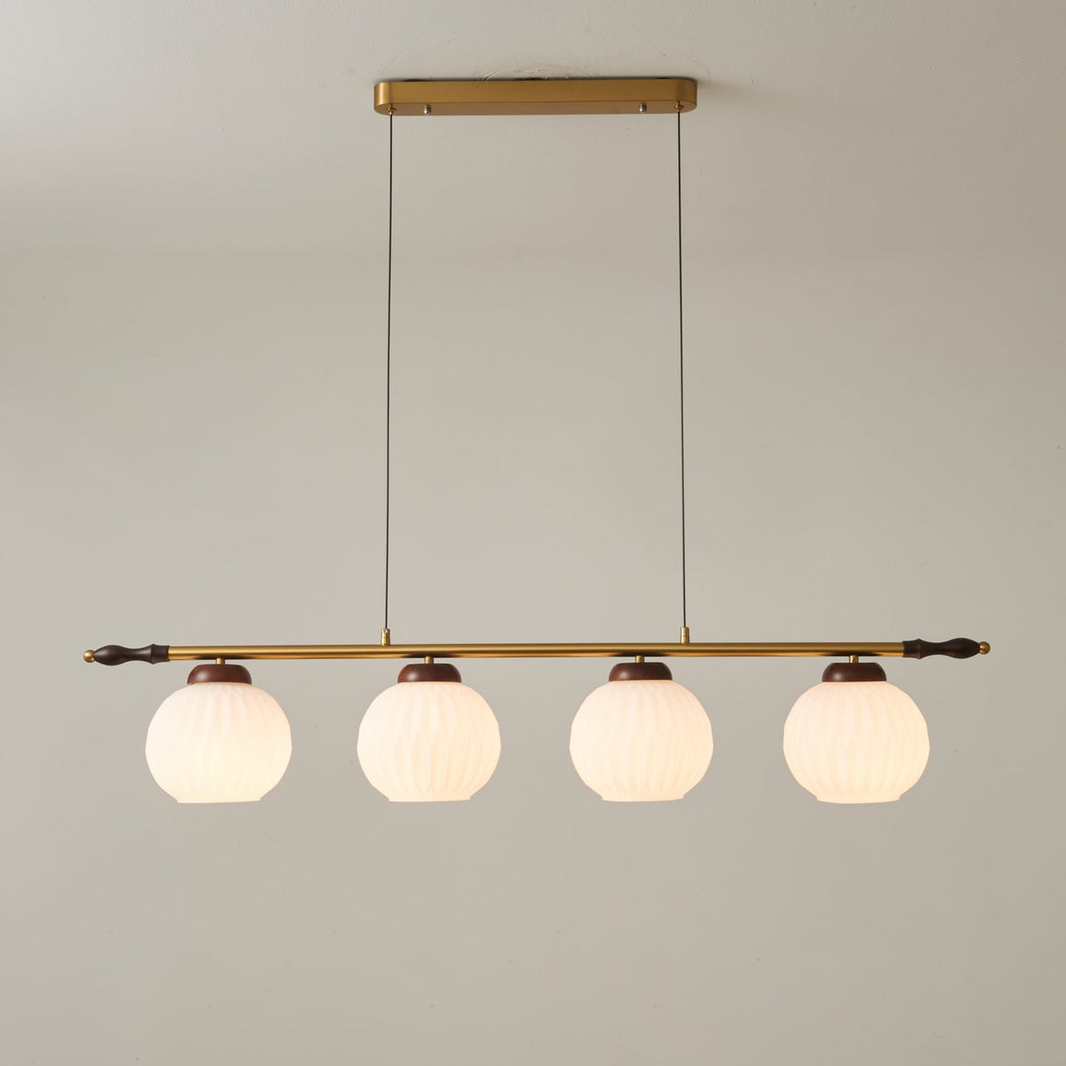 Huna vintage-pendellampe i glas