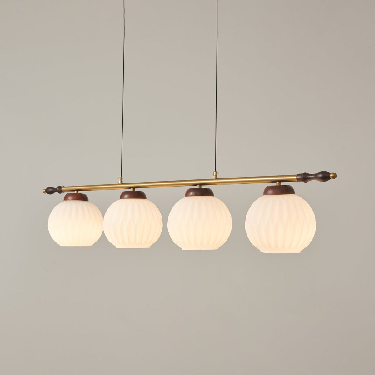Huna vintage-pendellampe i glas