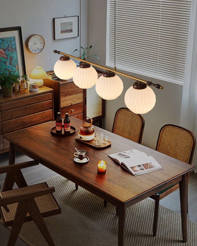 Huna vintage-pendellampe i glas