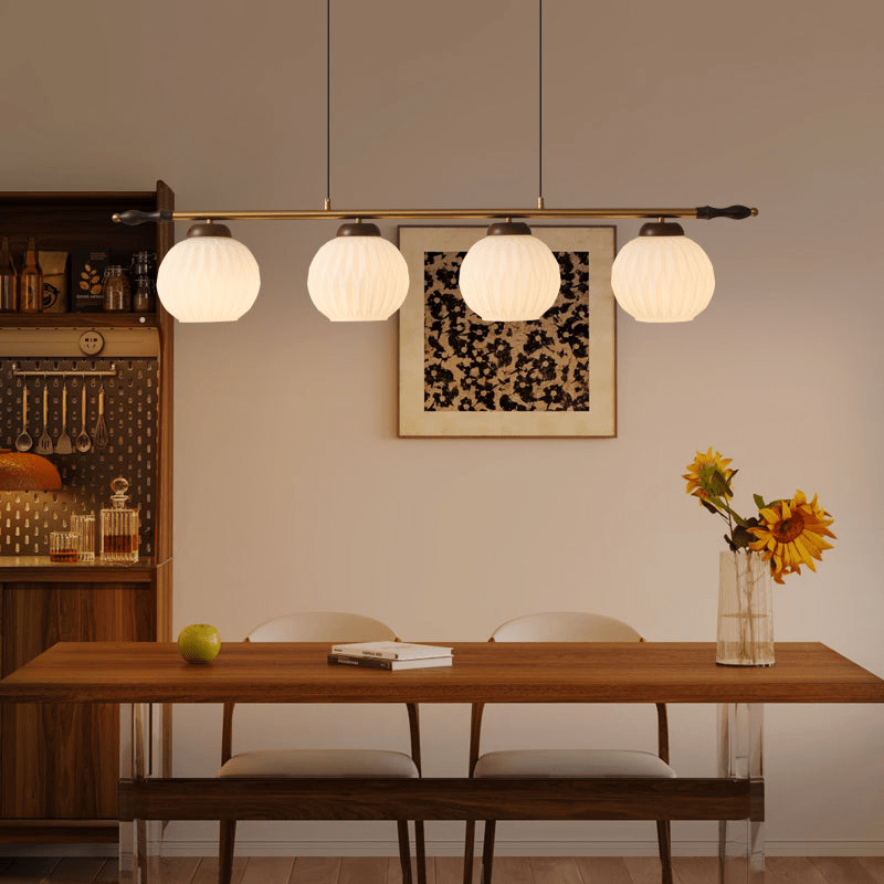 Huna vintage-pendellampe i glas