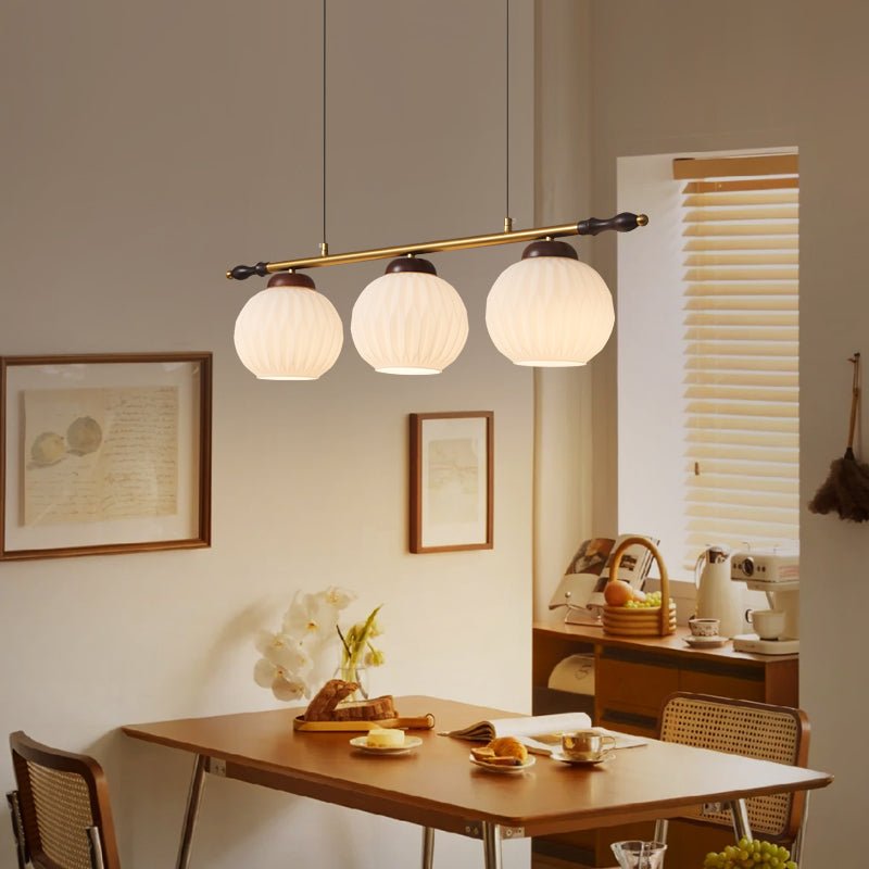 Huna vintage-pendellampe i glas