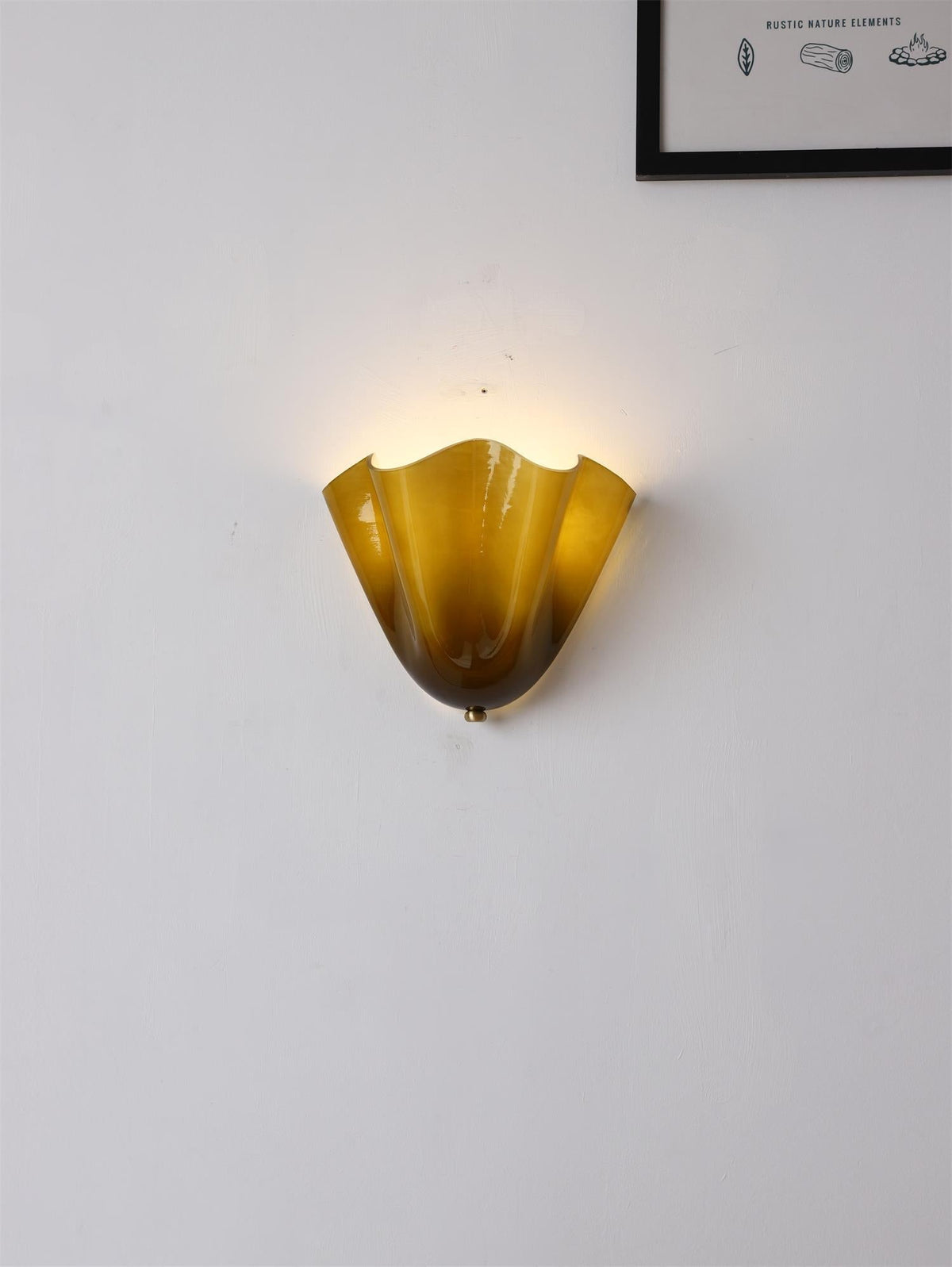 Veleina væglampe i glas