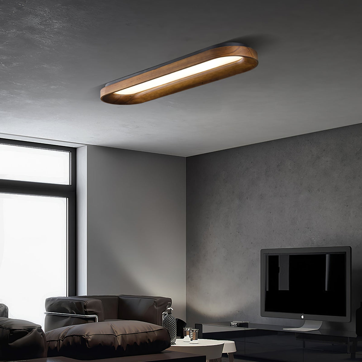 Zatalel moderne minimalistisk loftlampe med flydende sky i træ