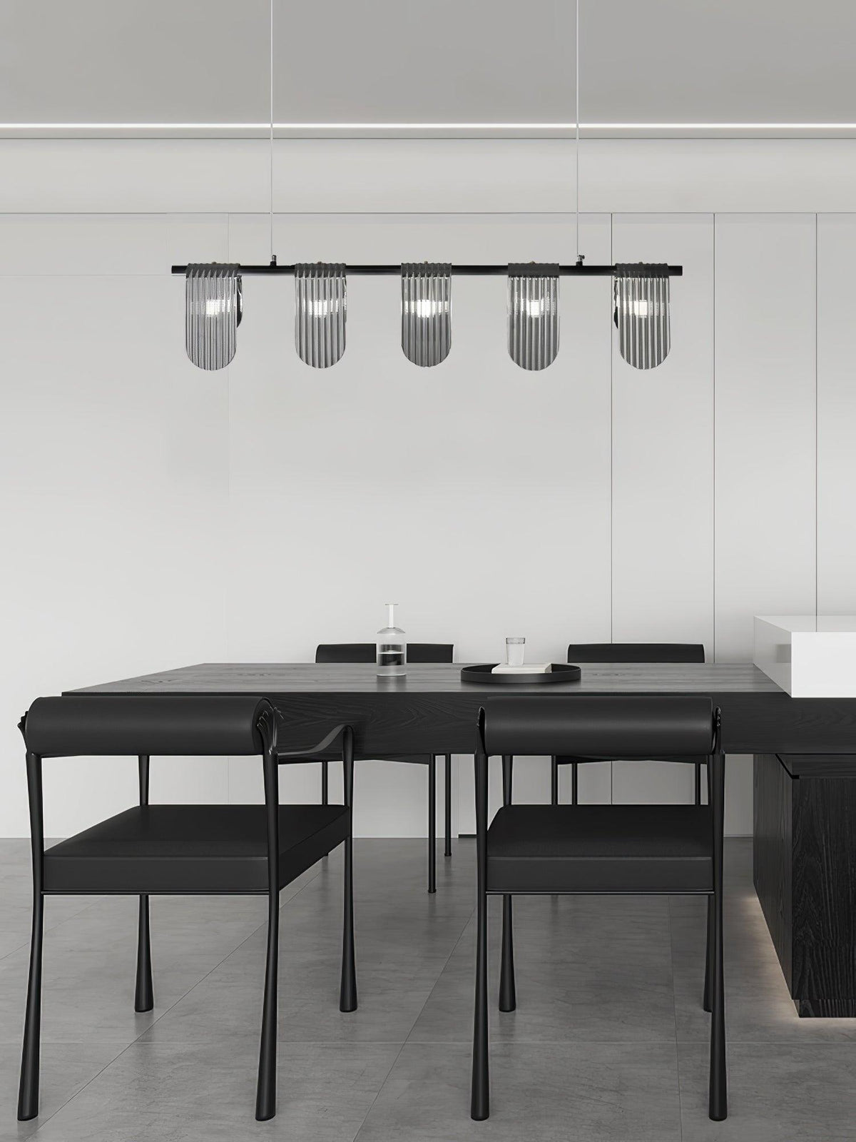 Celorella moderne lysekrone i glas