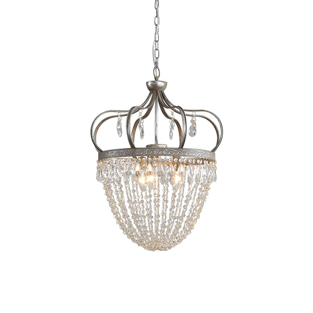 Candeeiro de teto Abella em cristal com forma de gota