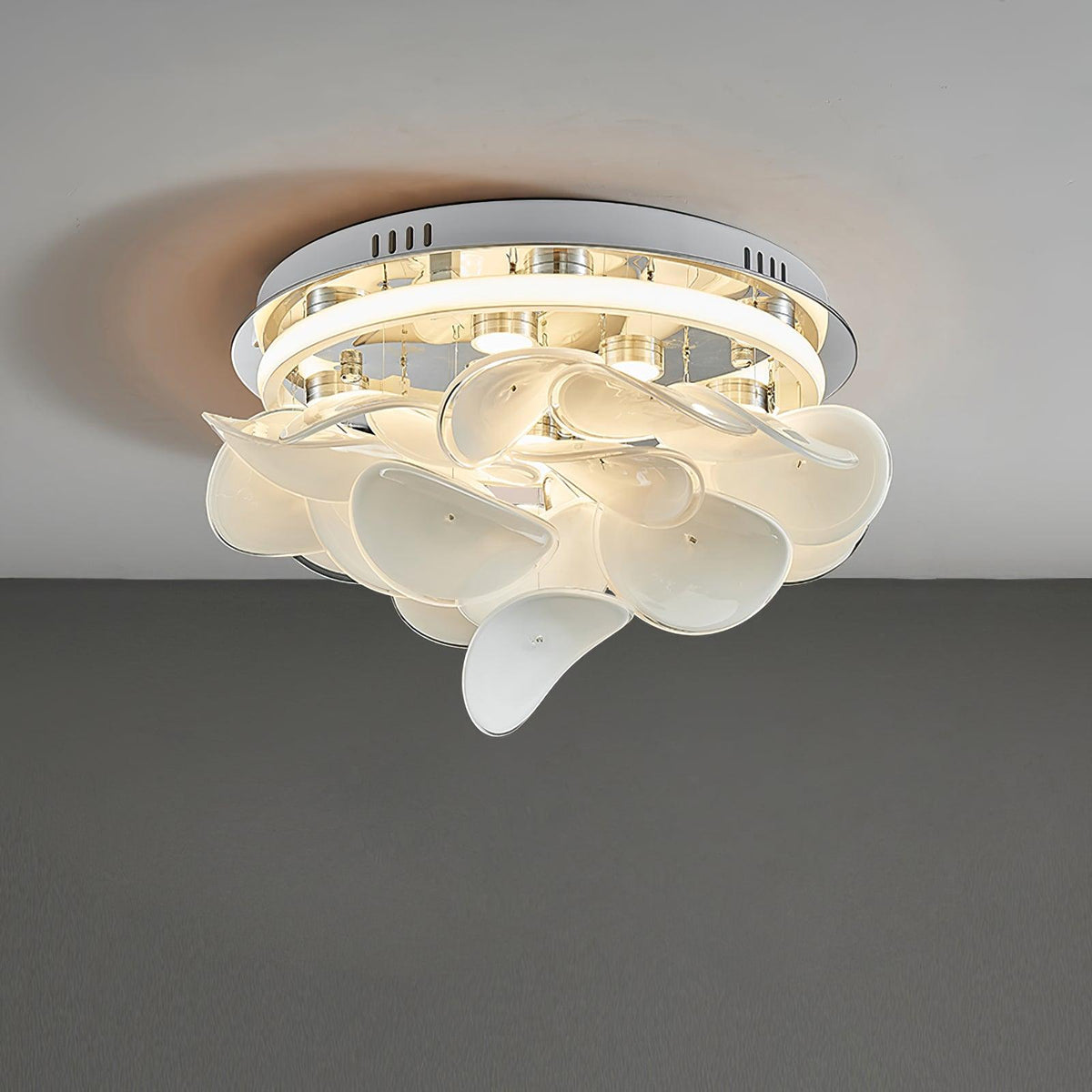 Viraalian fransk loftslampe med blomstermotiv og kronblade til moderne hjem