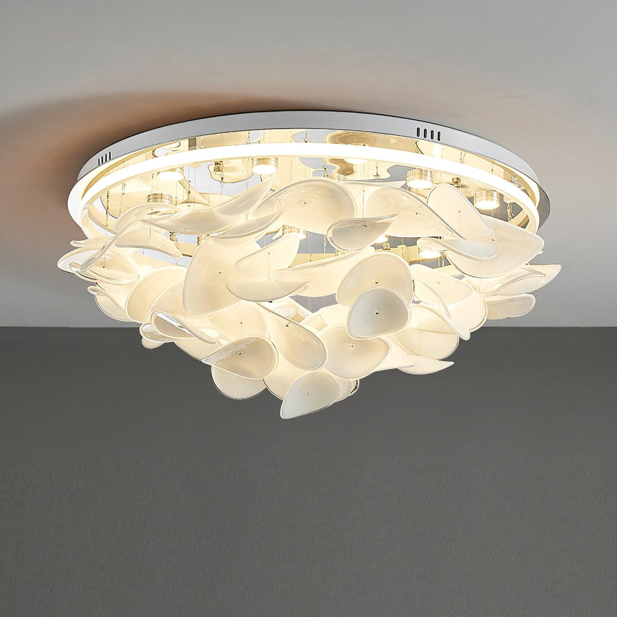Viraalian fransk loftslampe med blomstermotiv og kronblade til moderne hjem