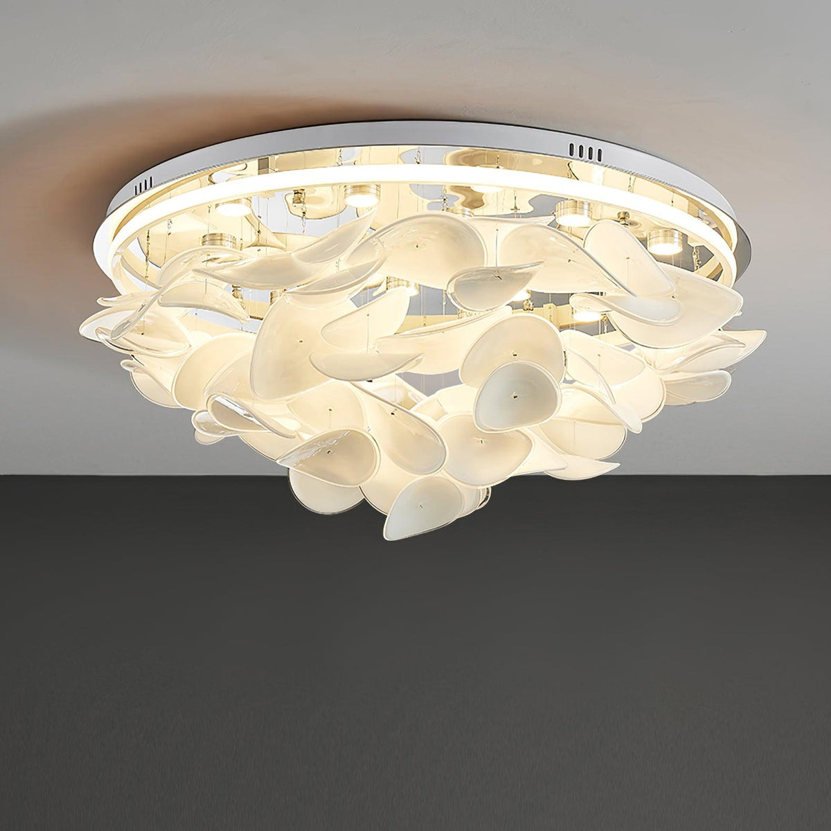 Viraalian fransk loftslampe med blomstermotiv og kronblade til moderne hjem