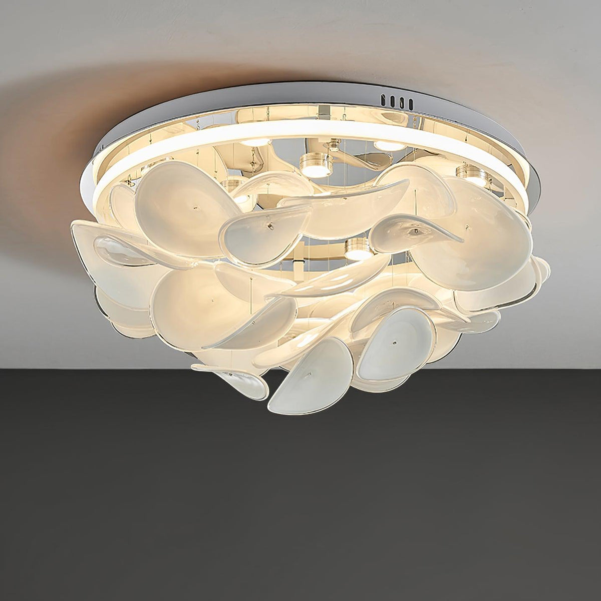 Viraalian fransk loftslampe med blomstermotiv og kronblade til moderne hjem