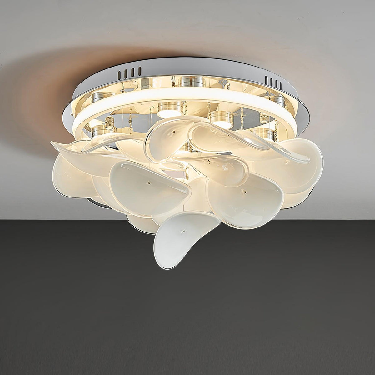 Viraalian fransk loftslampe med blomstermotiv og kronblade til moderne hjem