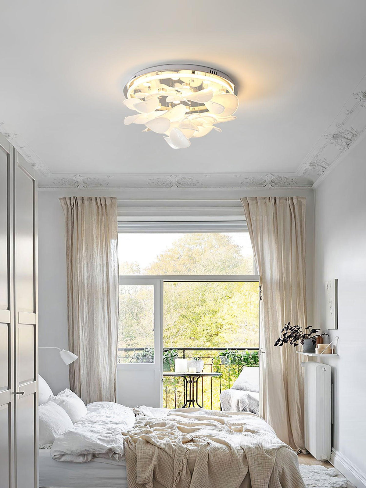 Viraalian fransk loftslampe med blomstermotiv og kronblade til moderne hjem
