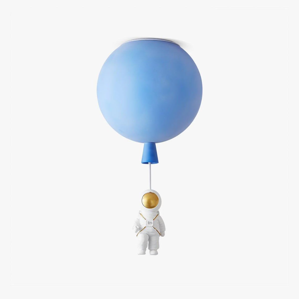 Nirerira loftslampe i akryl med ballon og astronaut, legende design til børneværelset