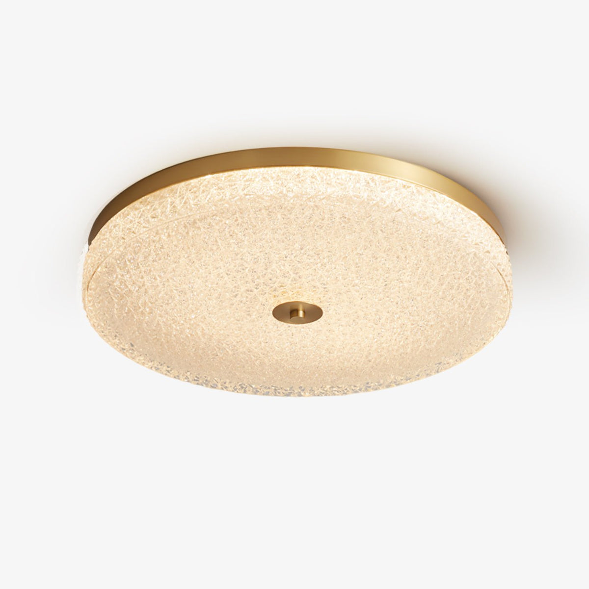 Celuelle loftslampe i matteret, tekstureret glas i minimalistisk, elegant stil