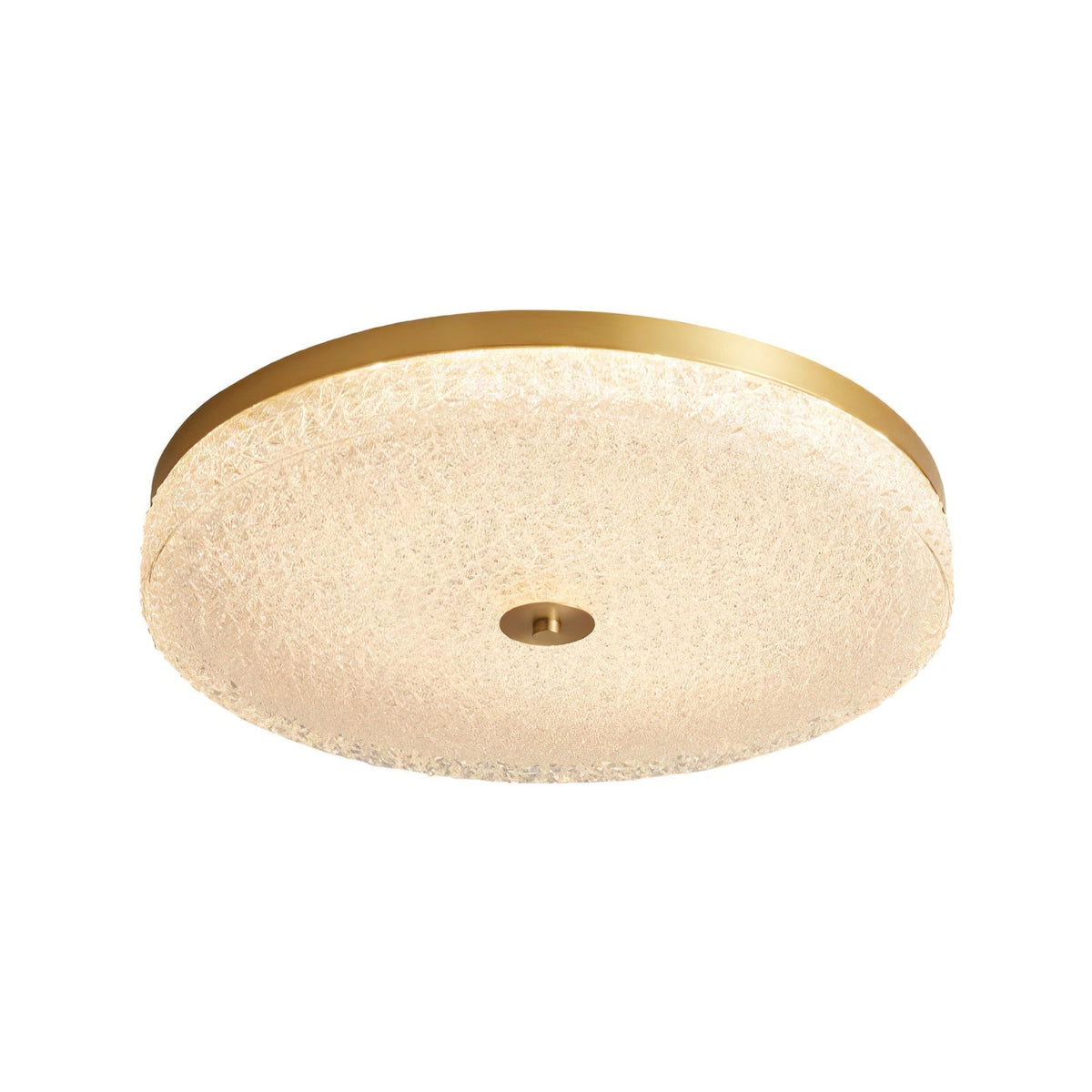 Celuelle loftslampe i matteret, tekstureret glas i minimalistisk, elegant stil