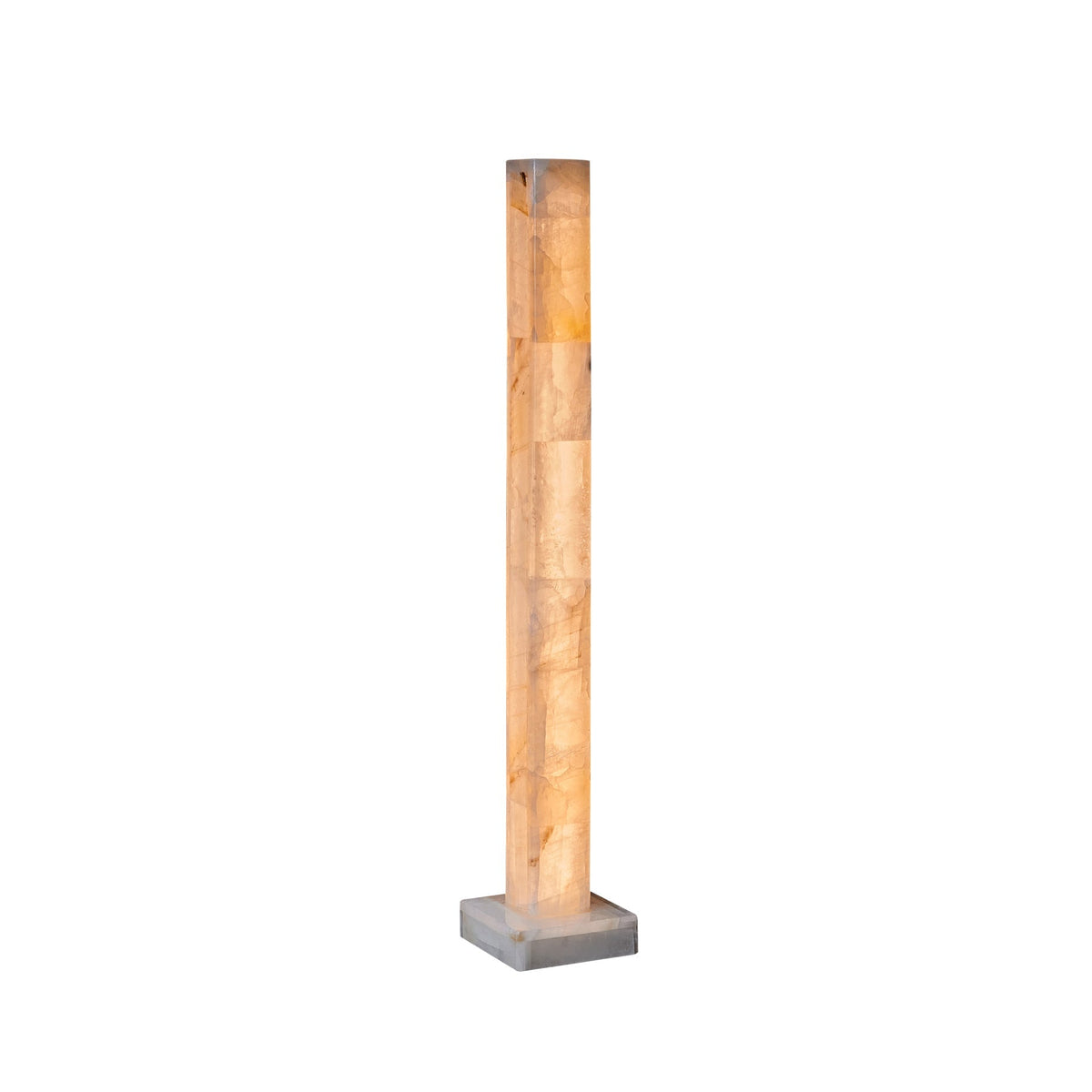 Gulvlampe i frossen alabast