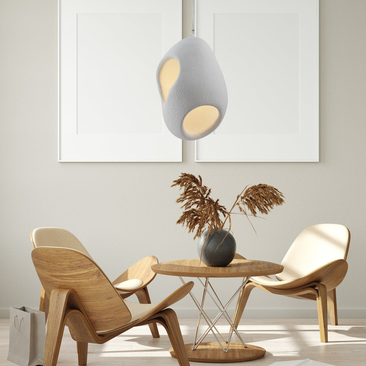 Texturerad pendellampa i harts