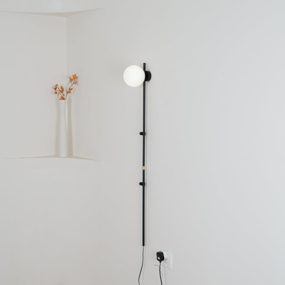 Curaeion moderne minimalistisk plug-in-væglampe i glas