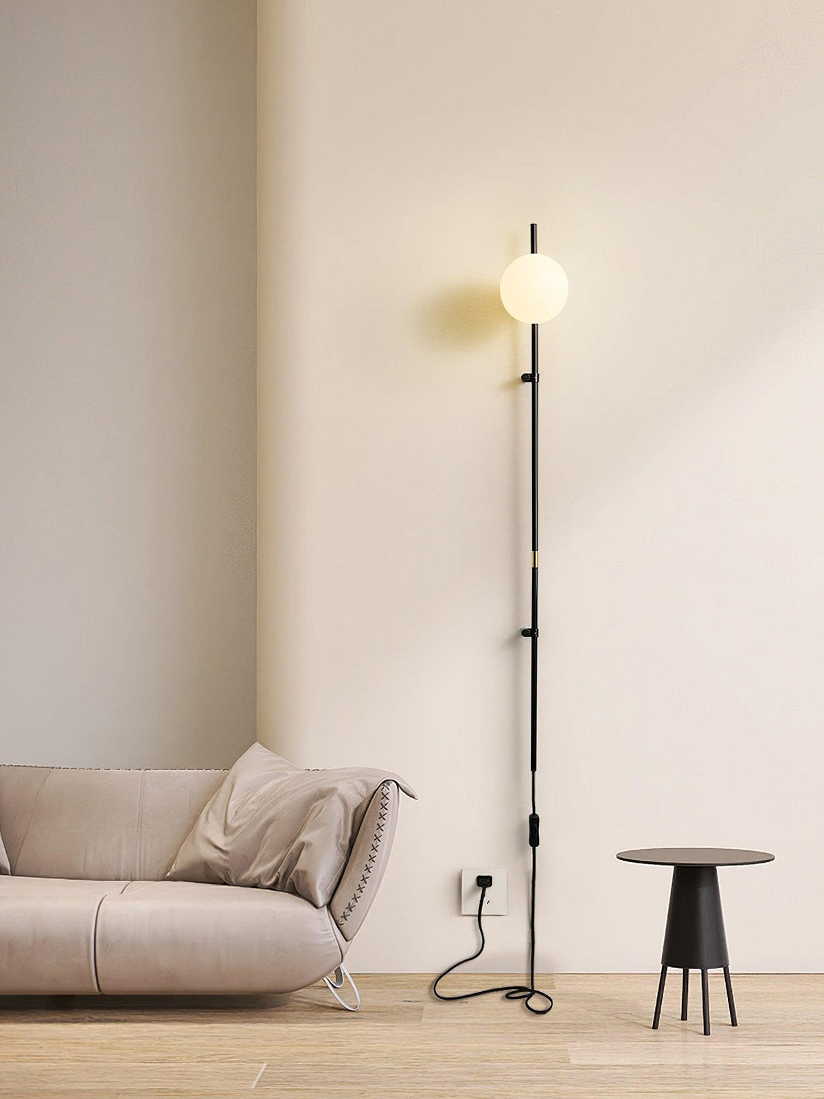 Curaeion moderne minimalistisk plug-in-væglampe i glas